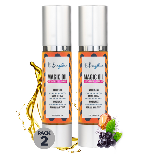 Kit with 2 Magic Oil 100% Pure Organic Argan Oil - 1.7 Fl. Oz (each)