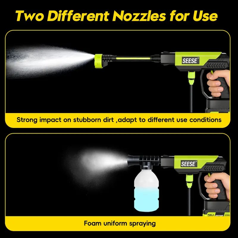 SEESE 21V Cordless Pressure Washer — Runs From a Bucket