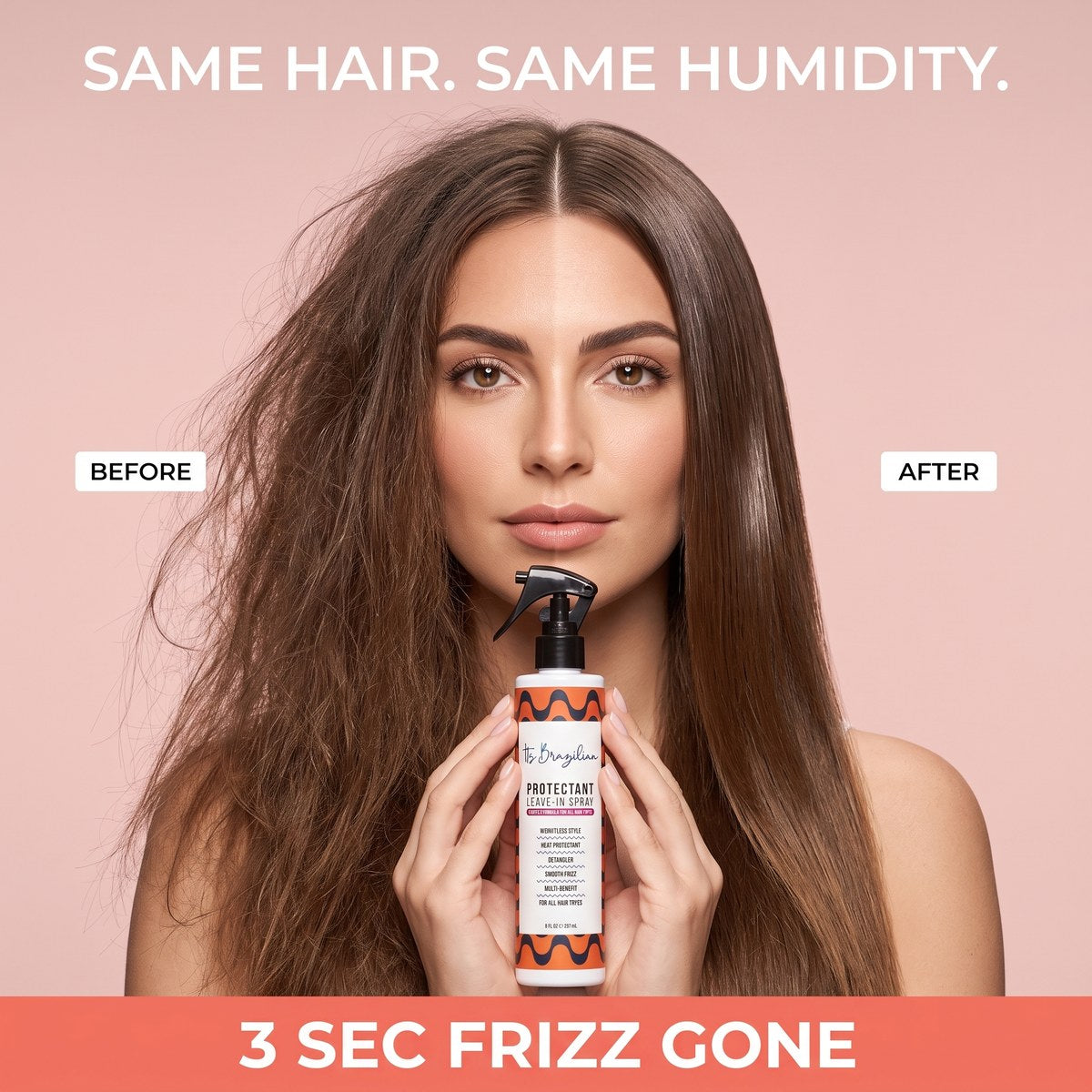 Glass-smooth frizz-free Brazilian hair